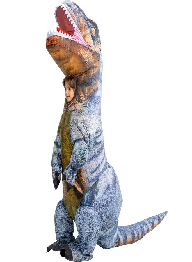 RQUXMT Inflatable T Rex Costume Kids,Blow Up Full Body Dinosaur Suit,Halloween Costumes for Boys Girls (10-12YRS) - Image 4